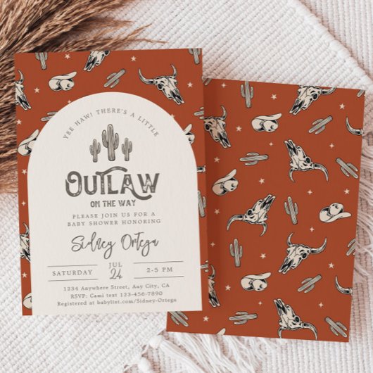 ワイルドウェストのベイビーシャワー招待状 | コウボウベイビー 招待状
