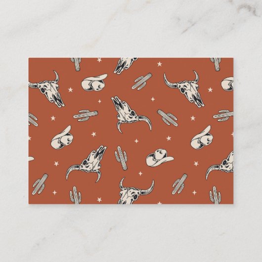 ワイルドウェストのベビーカード |ウエスタンベビー エンクロージャーカード (裏面)