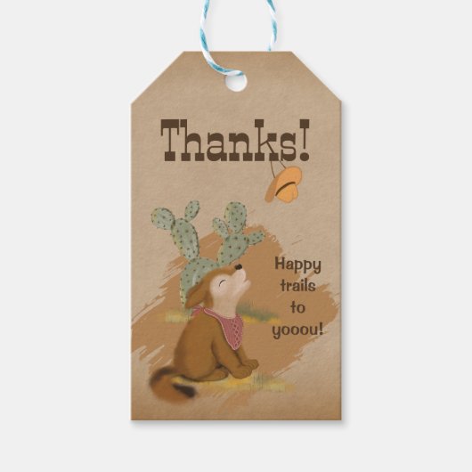 ワイルドウェストの遊牧民 デザートカウボーイ 感謝 ギフトタグ (正面)