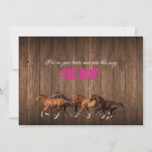 ワイルドウェストカウガール招待状 招待状 (裏面)