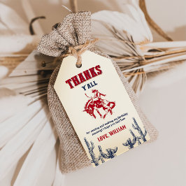 ワイルドウェストカウボーイ誕生日パーティー感謝祭のお礼 ギフトタグ