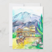 ワイルドウェストカウボーイ誕生日パーティー 招待状 (裏面)