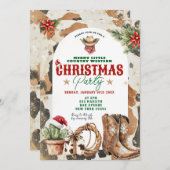ワイルドウェストカントリーウェスタンクリスマスパーティー 招待状 (正面/裏面)