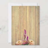 ワイルドウェストカントリーウエスタンブーツ&ハットフローラウェディング 招待状 (裏面)