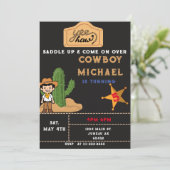 ワイルドウェストサボテンの誕生日ボーイ 招待状 (スタンド正面)