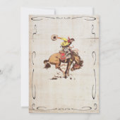 ワイルドウェストショー誕生日パーティー招待ポスター 招待状 (裏面)