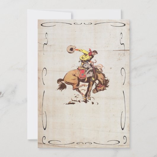 ワイルドウェストショー誕生日パーティー招待ポスター 招待状 (裏面)