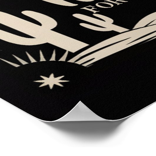 ワイルドウェストスタイルのカントリー風バースデー ポスター (角)