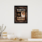 ワイルドウェストスタイルの楽しいパーティー歓迎 ポスター (キッチン)