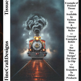 ワイルドウェストスチームパンク機関車列車CJ6デコページ 薄葉紙