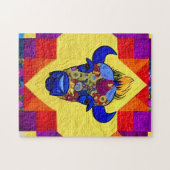 ワイルドウェストバイソンキルトライクデザイン ジグソーパズル (横)