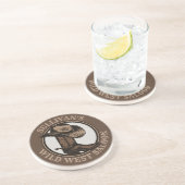 ワイルドウェストパーソナライズされたサルーンウェスタンカウボーイブーツ コースター (側面)