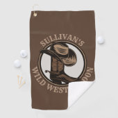 ワイルドウェストパーソナライズされたサルーンウェスタンカウボーイブーツ ゴルフタオル (インサイチュ)