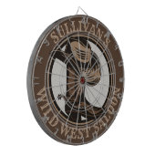 ワイルドウェストパーソナライズされたサルーンウェスタンカウボーイブーツ ダーツボード (正面左)