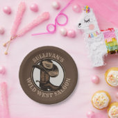 ワイルドウェストパーソナライズされたサルーンウェスタンカウボーイブーツ ペーパープレート (パーティー)