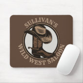 ワイルドウェストパーソナライズされたサルーンウェスタンカウボーイブーツ マウスパッド (マウス)