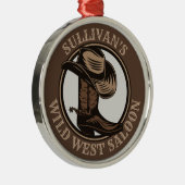 ワイルドウェストパーソナライズされたサルーンウェスタンカウボーイブーツ メタルオーナメント (右)