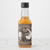 ワイルドウェストパーソナライズされたサルーンウェスタンカウボーイブーツ リキュールボトルラベル (正面)