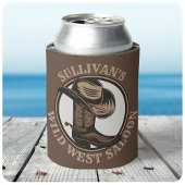 ワイルドウェストパーソナライズされたサルーンウェスタンカウボーイブーツ 缶クーラー