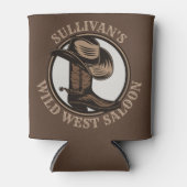 ワイルドウェストパーソナライズされたサルーンウェスタンカウボーイブーツ 缶クーラー (正面)