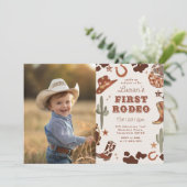 ワイルドウェストファースト・ロデオ1st誕生日パーティー 招待状 (スタンド正面)