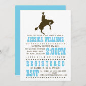 ワイルドウェストベイビーシャワー 招待状 (正面/裏面)