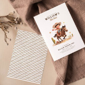 ワイルドウェストモダンカウボーイ誕生日 招待状