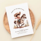 ワイルドウェストモダンカウボーイ誕生日 招待状