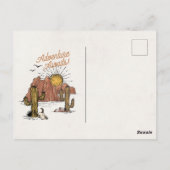 ワイルドウェストロデオカウボーイの誕生日パーティーの招待状 ポストカード (裏面)