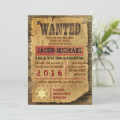 ワイルドウェストワンデッドバーバルミツワー招待状 招待状 (スタンド正面)