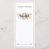 ワイルドウェストヴィンテージカウボーイ結婚ハットのメニュー メニュー (裏面)