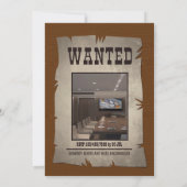 ワイルドウェスト企業の関数の招待 招待状 (裏面)