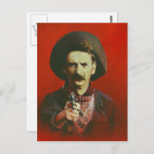 ワイルドウェスト図解入りの、写真付きのはがき ポストカード (正面/裏面)