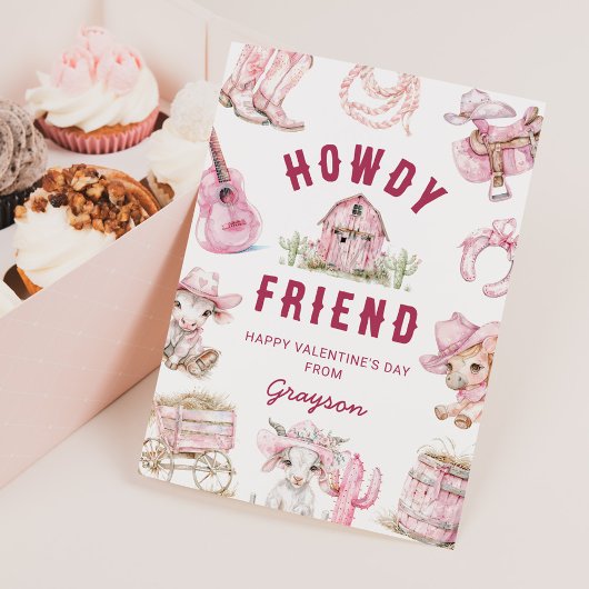 ワイルドウェスト女性のカーボーイキッズヴァレンティーンズデイ シーズンカード