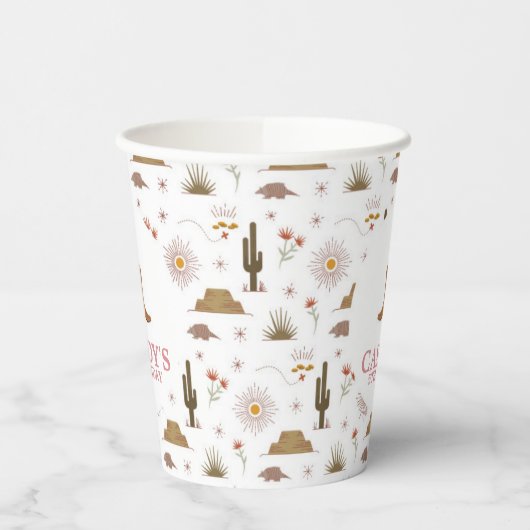 ワイルドウェスト女性のカーボーイバースデーパーティー紙カップ 紙コップ (左)