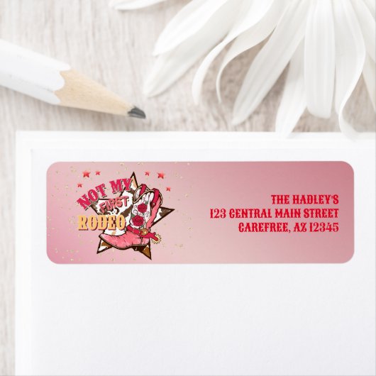 ワイルドウェスト女性のカーボーイパーティー差出人住所 ラベル (インサイチュ)