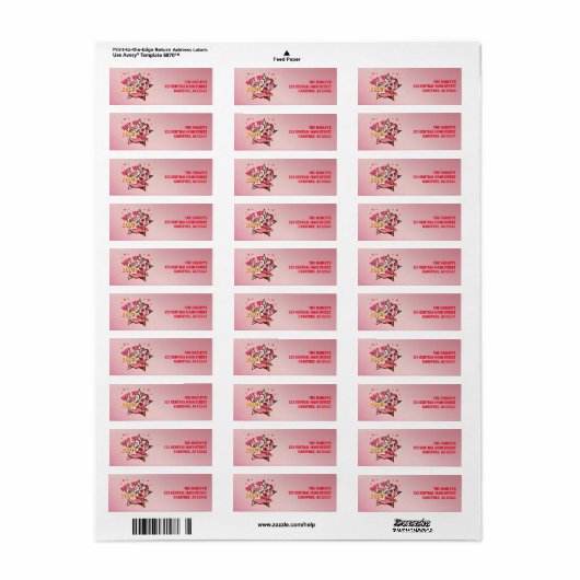 ワイルドウェスト女性のカーボーイパーティー差出人住所 ラベル (フルシート)