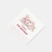 ワイルドウェスト女性のカーボーイ子供の誕生日パーティー スタンダードカクテルナプキン (角)