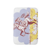 ワイルドウェスト女性のカーボーイ:ヴィンテージラインスケッチ。 バスマット (正面縦)