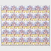 ワイルドウェスト女性のカーボーイ:ヴィンテージラインスケッチ。 ラッピングペーパー (フラット)