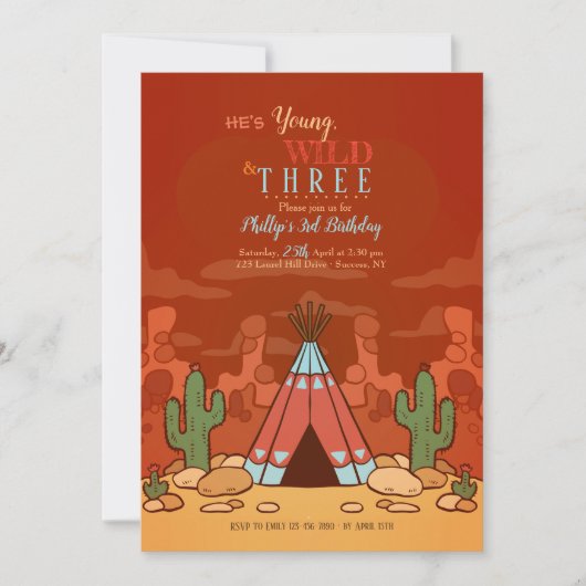 ワイルドウェスト招待状 招待状 (正面)