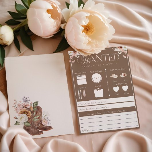 ワイルドウェスト指名手配の予測とアドバイスゲームカード 招待状