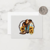 ワイルドウェスト放浪:フロント付きサンキューカード ノートカード (正面/裏面インサイチュ)