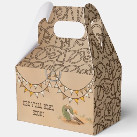 ワイルドウェスト素朴おもしろいカウボーイ誕生日お気に入りボックス フェイバーボックス (裏面)