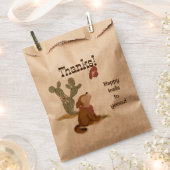 ワイルドウェスト素朴おもしろい女性のカーボーイ誕生日優先バッグ フェイバーバッグ (クリップ留めされた状態)