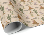 ワイルドウェスト素朴おもしろい誕生日ラッピング紙 ラッピングペーパー (ロールコーナー)