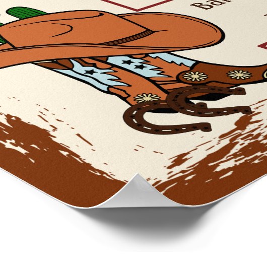 ワイルドウェスト素朴カウボーイウェスタンパーティー ポスター (角)