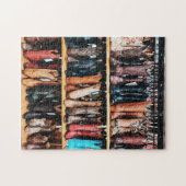 ワイルドウェスト素朴カウボーイブーツAmericana Country ジグソーパズル (横)