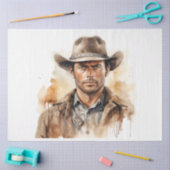 ワイルドウェスト素朴ランブラーカウボーイデクページ 薄葉紙 (クラフト)