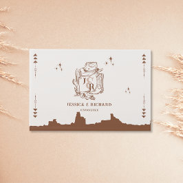 ワイルドウェスト結婚のカウボーイテーマハンドドロッド ゲストブック